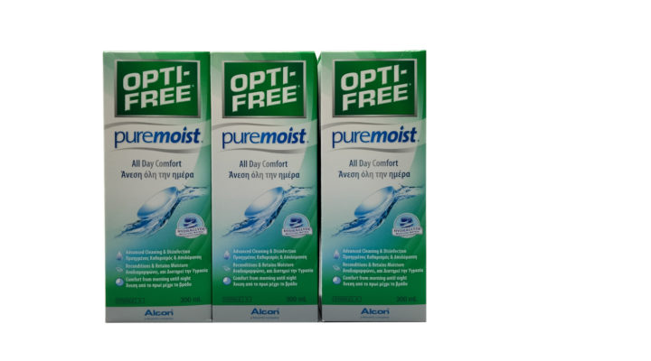 Líquidos de mantenimiento Alcon OptiFree Pure Moist pack 3x2