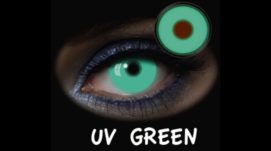 lentillas verdes brillan en la oscuridad ojos verdes lentes de contacto glow UV green